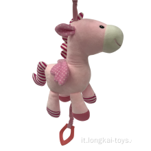 Peluche Pink Horse With Musical